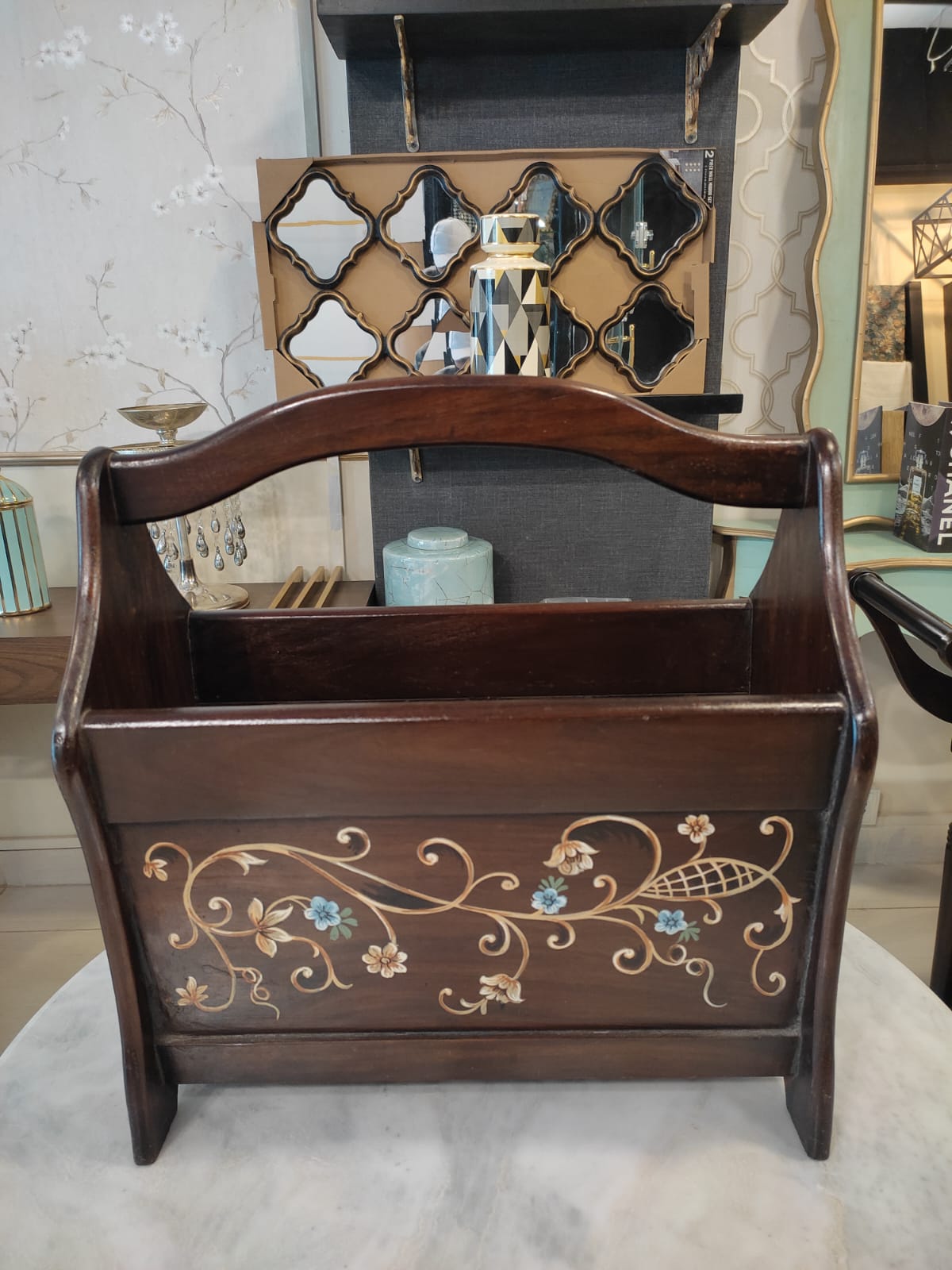 WhatsApp Image 2025-01-10 at 12.28.09 PM (1)-0364b556 Hand-Painted Floral Magazine Rack-SoUnique.PK